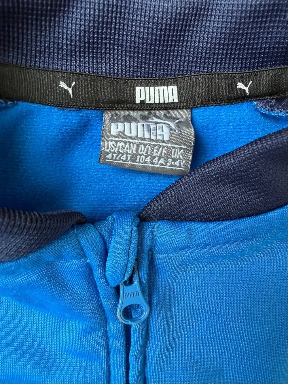 Puma Royal Blue and Navy Zippered Track Jacket for‎ toddler boy